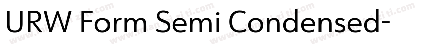 URW Form Semi Condensed字体转换